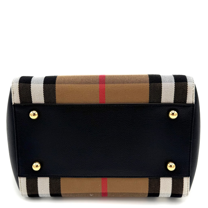 Canterbury Linen Check & Leather Tote