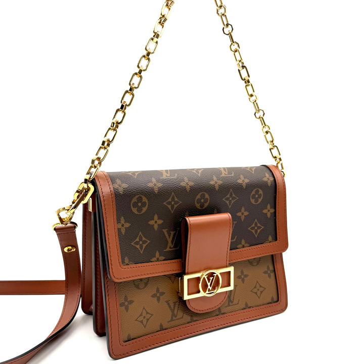 Dauphine MM Reverse Monogram Canvas Bag