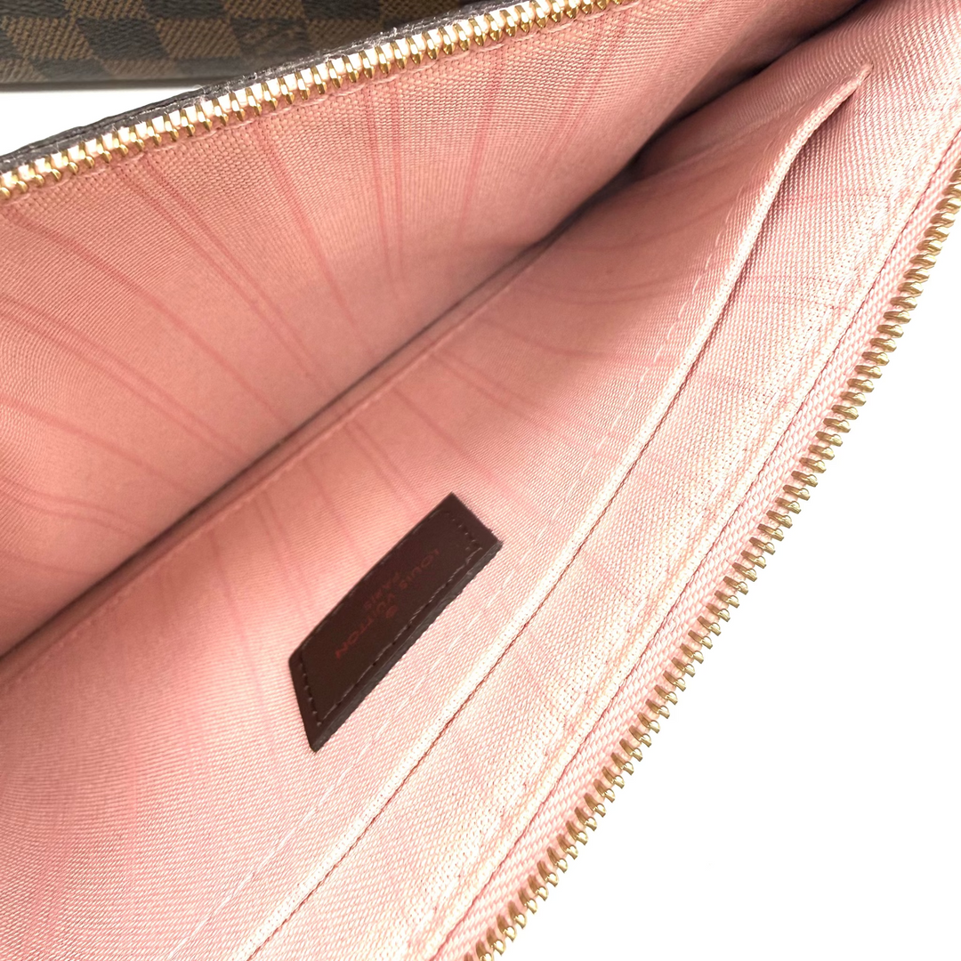 Neverfull MM Damier Ebene with Pink Interior
