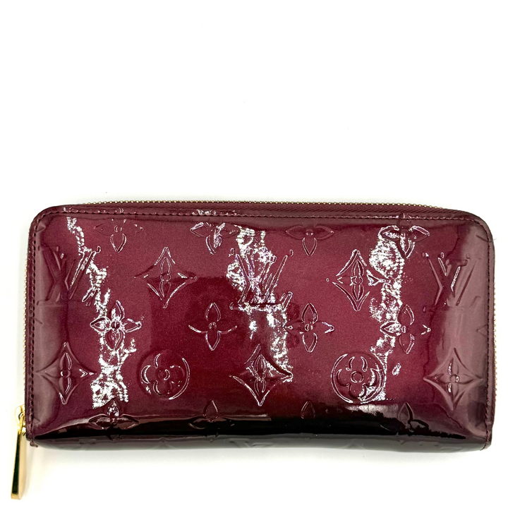 Patent Vernis Burgundy Monogram Wallet