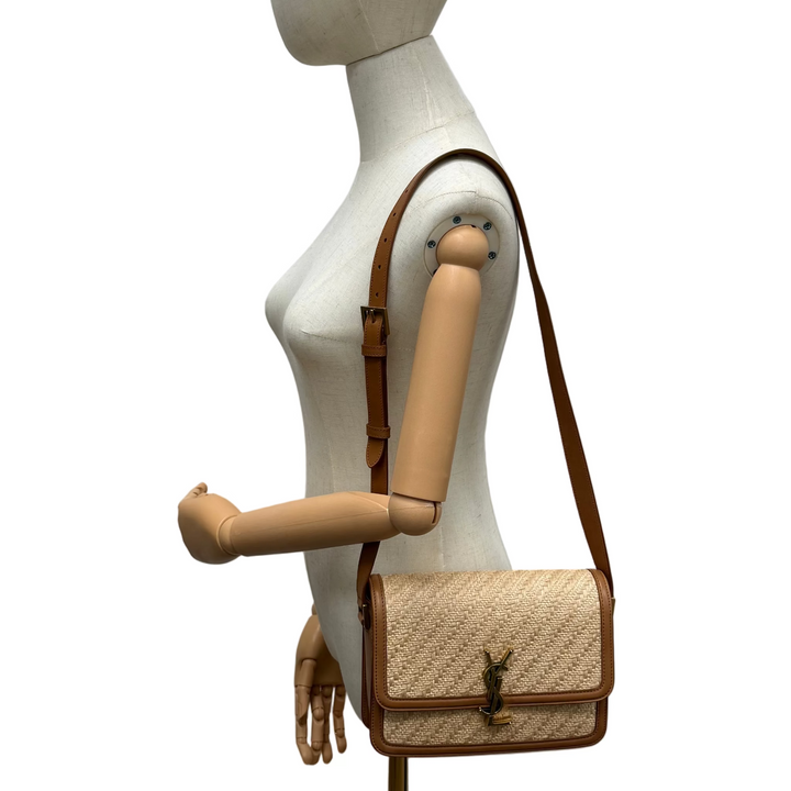 Solferino Raffia Shoulder Bag
