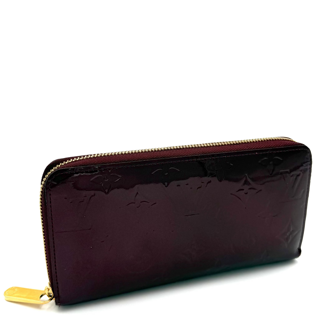 Patent Vernis Burgundy Monogram Wallet