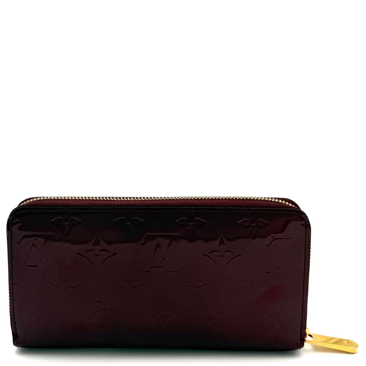 Patent Vernis Burgundy Monogram Wallet