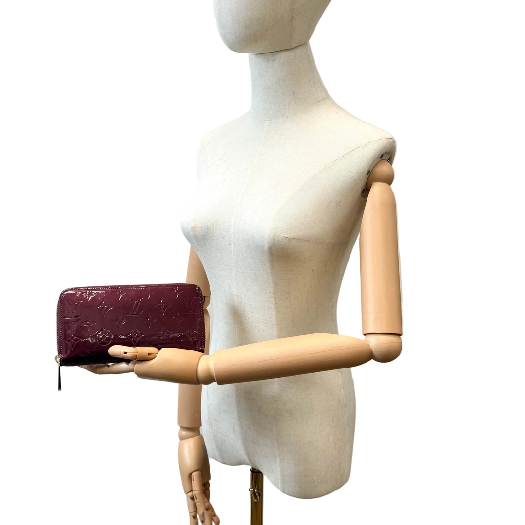 Patent Vernis Burgundy Monogram Wallet