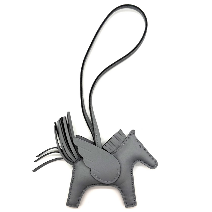 Rodeo PM Pegase Gris Pantin Leather Charm