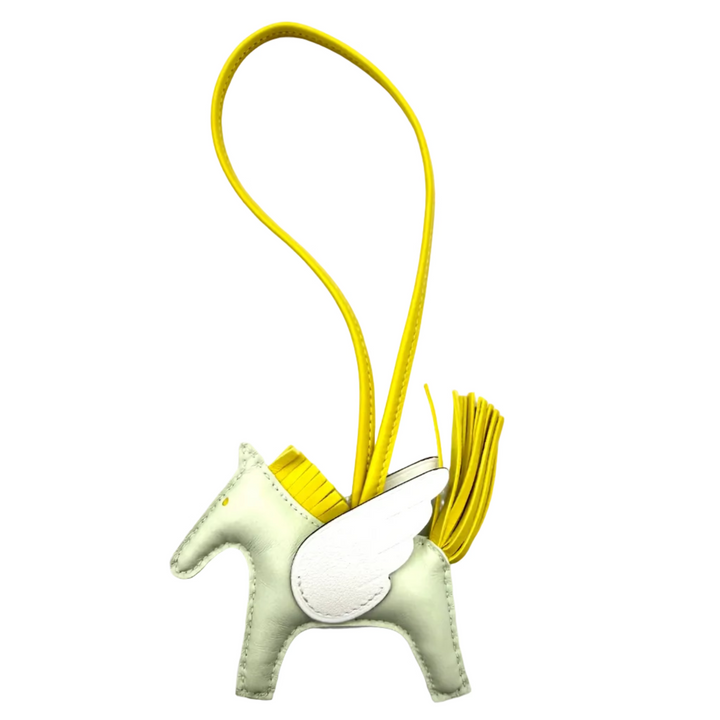 Rodeo PM Grigri Pegase Vert Fizz / Lime / New White Leather Charm