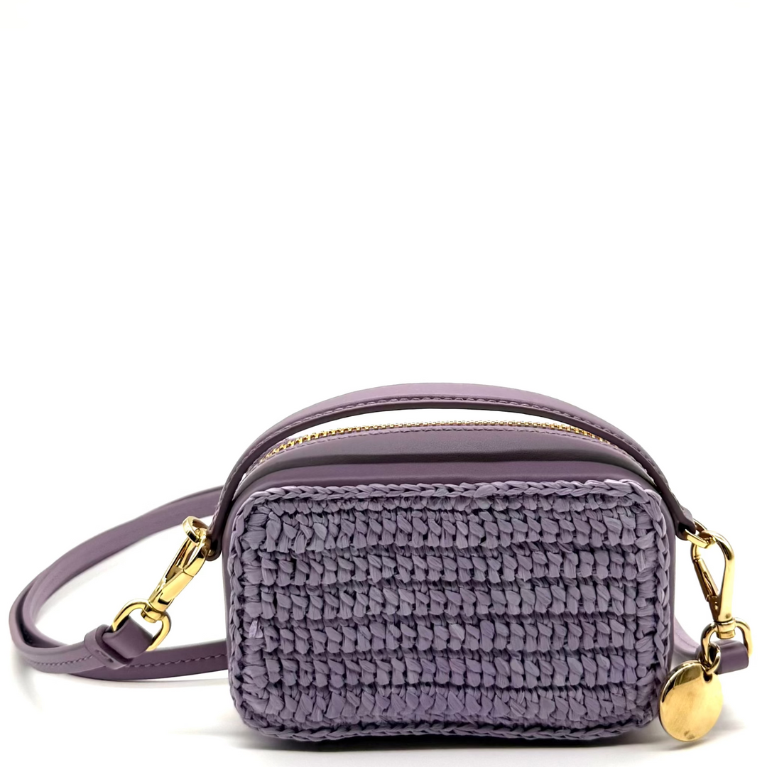 Crochet and Leather Mini-Pouch