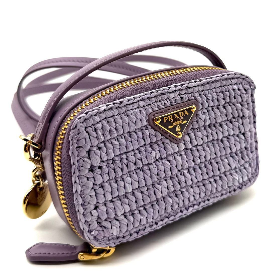 Crochet and Leather Mini-Pouch