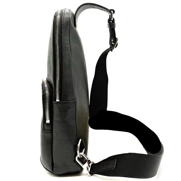 Damier Infini Black Leather Avenue Sling Bag