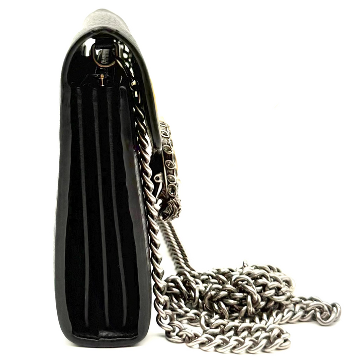 Crystal Dionysus Leather Wallet on Chain