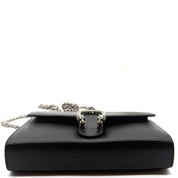 Crystal Dionysus Leather Wallet on Chain