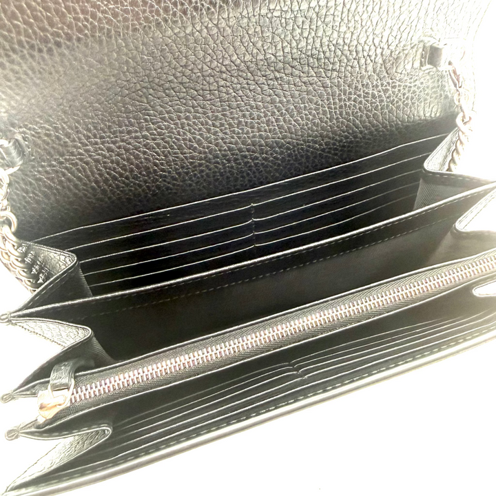 Crystal Dionysus Leather Wallet on Chain