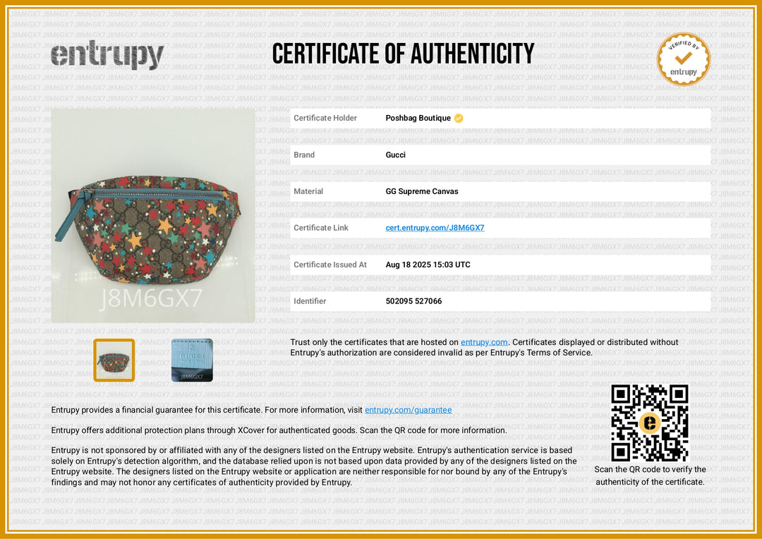 GG Star Print Supreme Monogram Canvas Children's Belt Bag