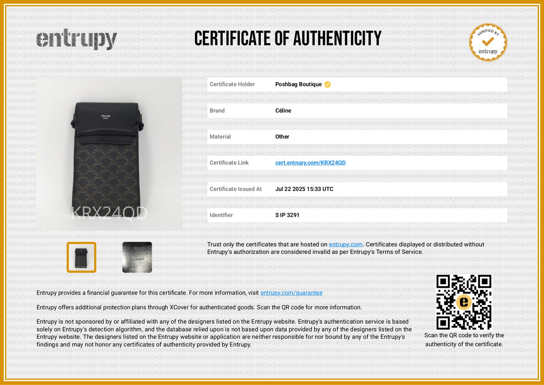 Triomphe Canvas and Calfskin Phone Pouch