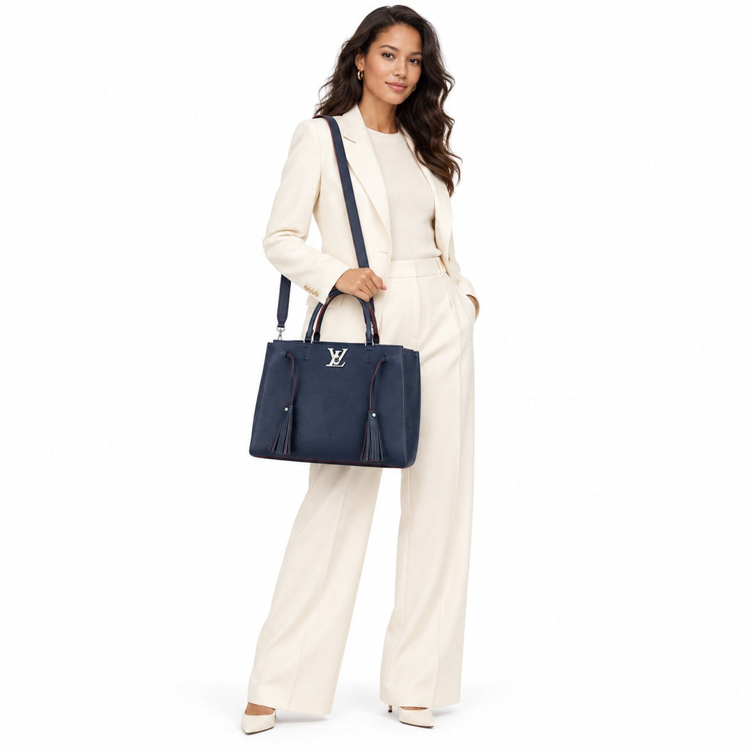 LockMeTo MM Calfskin Leather Handbag