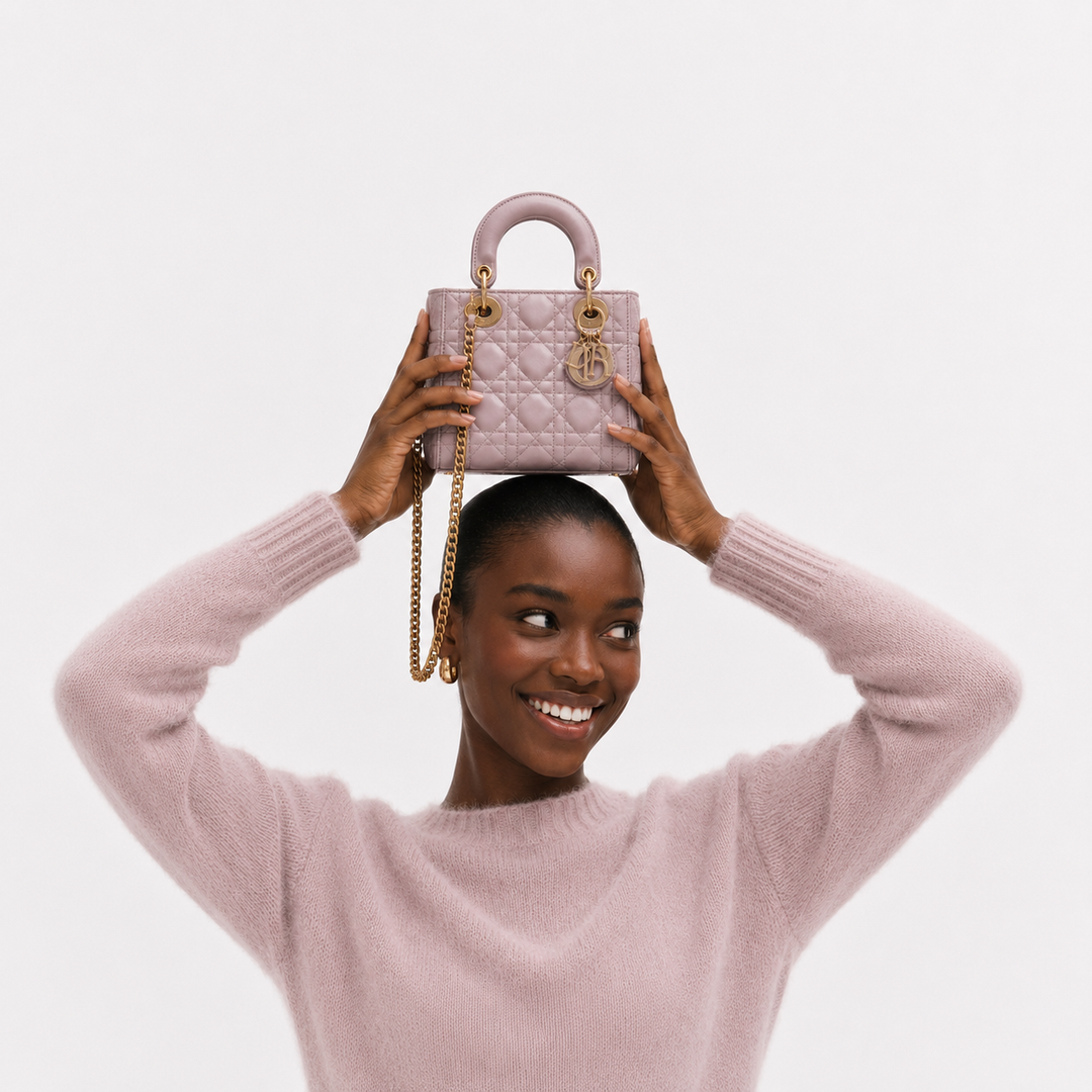 Lady Dior Mini Cannage Quilted Leather Bag