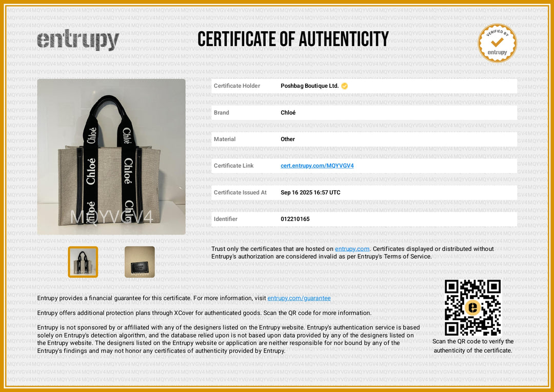 Woody Medium Linen Tote Bag