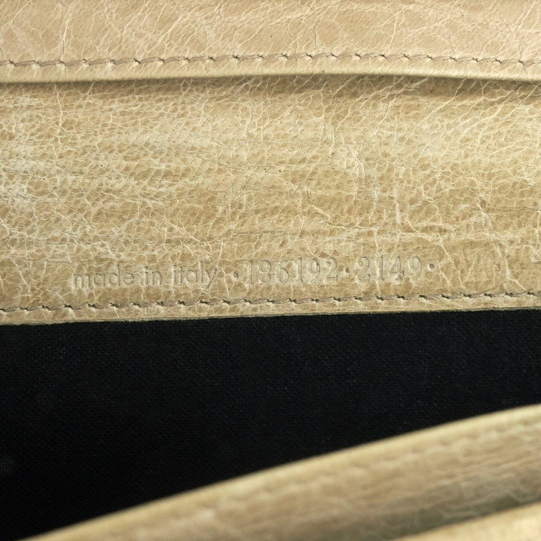 Long Zipper Agneau Leather Wallet