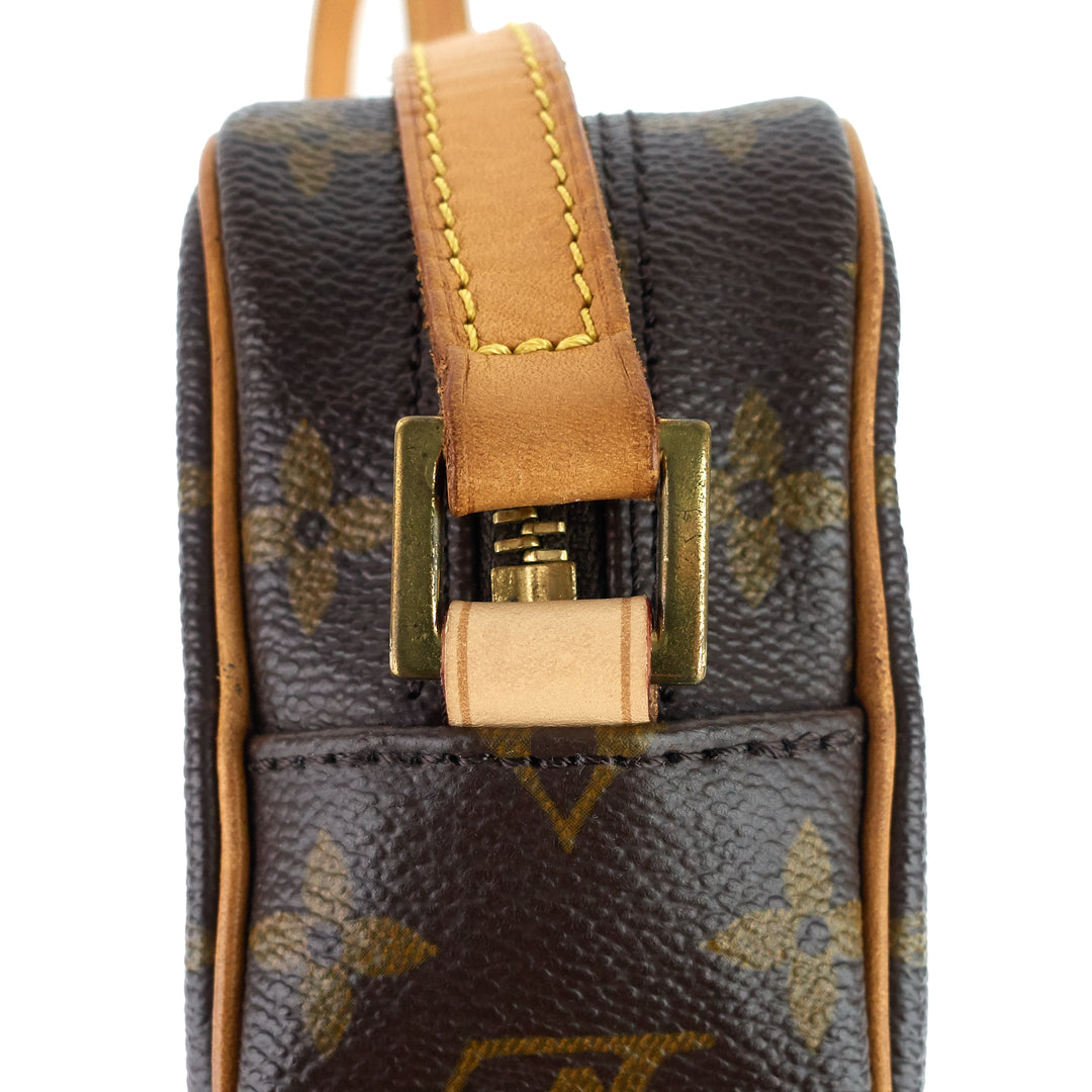 Auth Louis Vuitton Monogram Pochette Secret Shoulder Bag Pouch Old Model  J5454