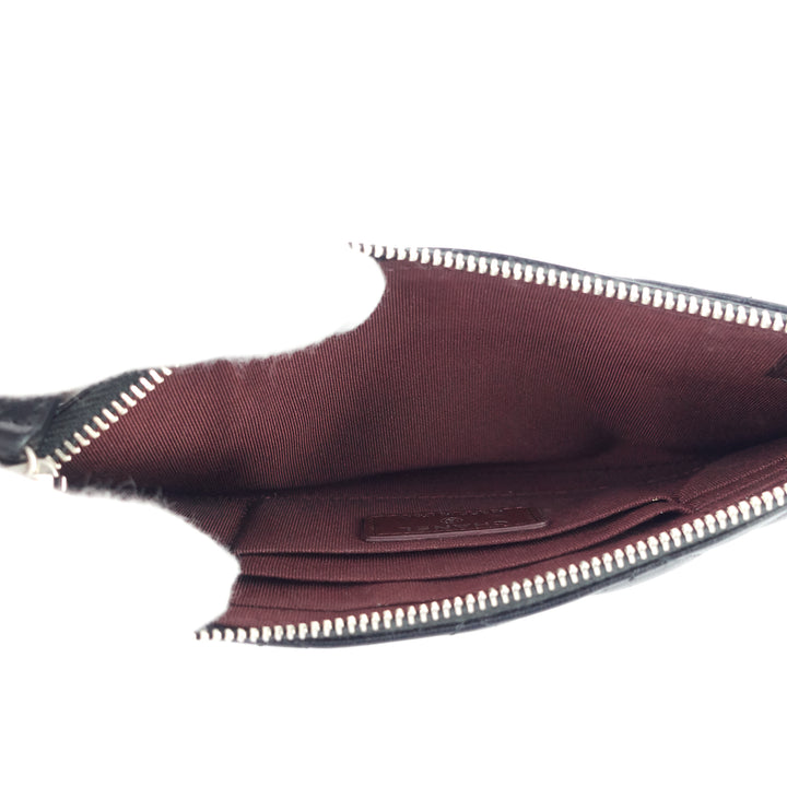 Classic Long Zip Lambskin Leather Wallet