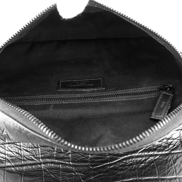 Niki Croc Embossed Calfskin Crossbody Bag