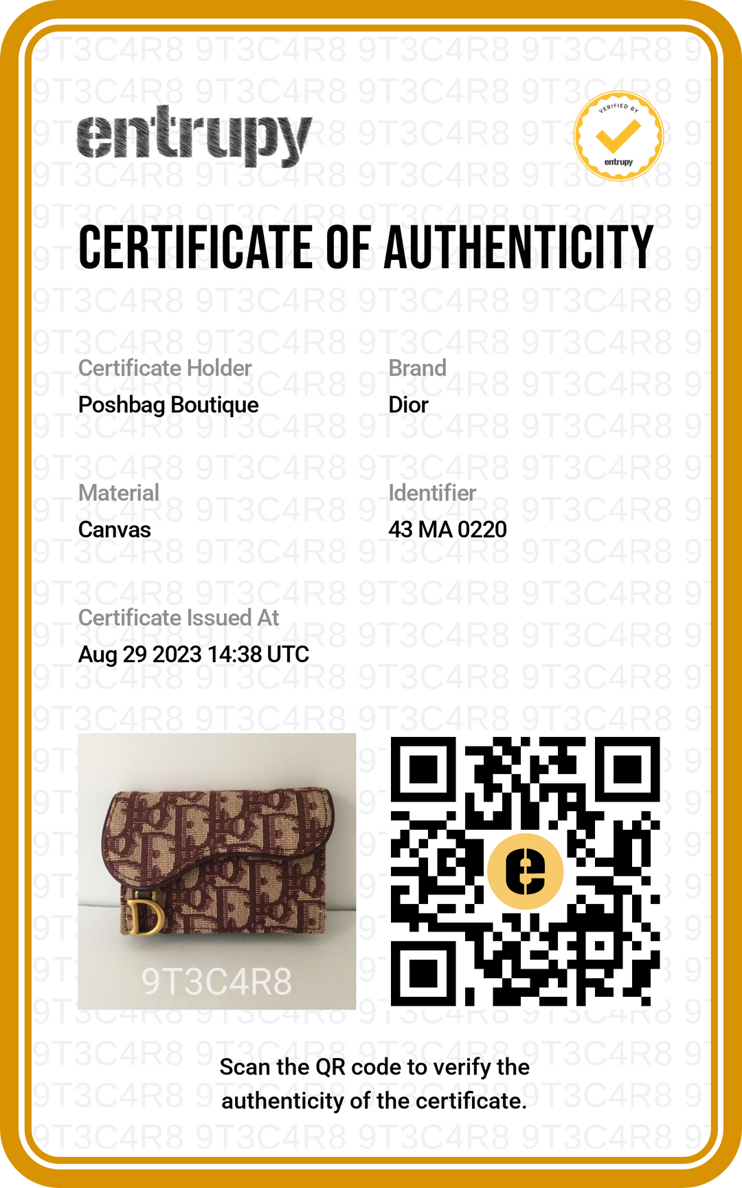 Saddle Lotus Dior Oblique Jacquard Wallet