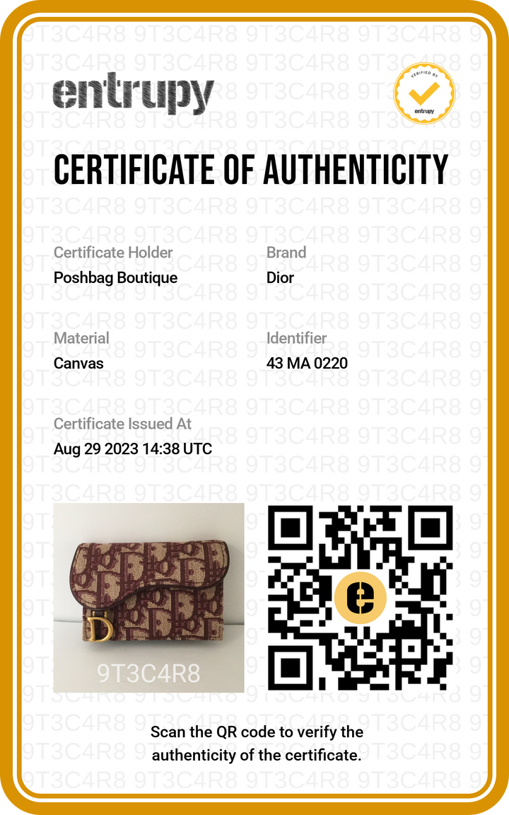 Saddle Lotus Dior Oblique Jacquard Wallet