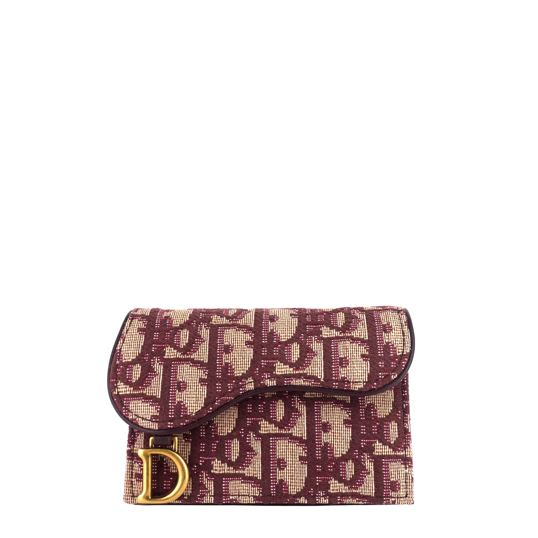 Saddle Lotus Dior Oblique Jacquard Wallet – Poshbag Boutique