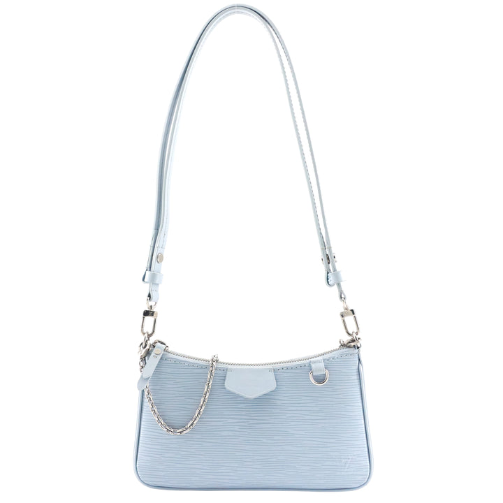 Easy Pouch on Strap Blue Epi Leather Bag