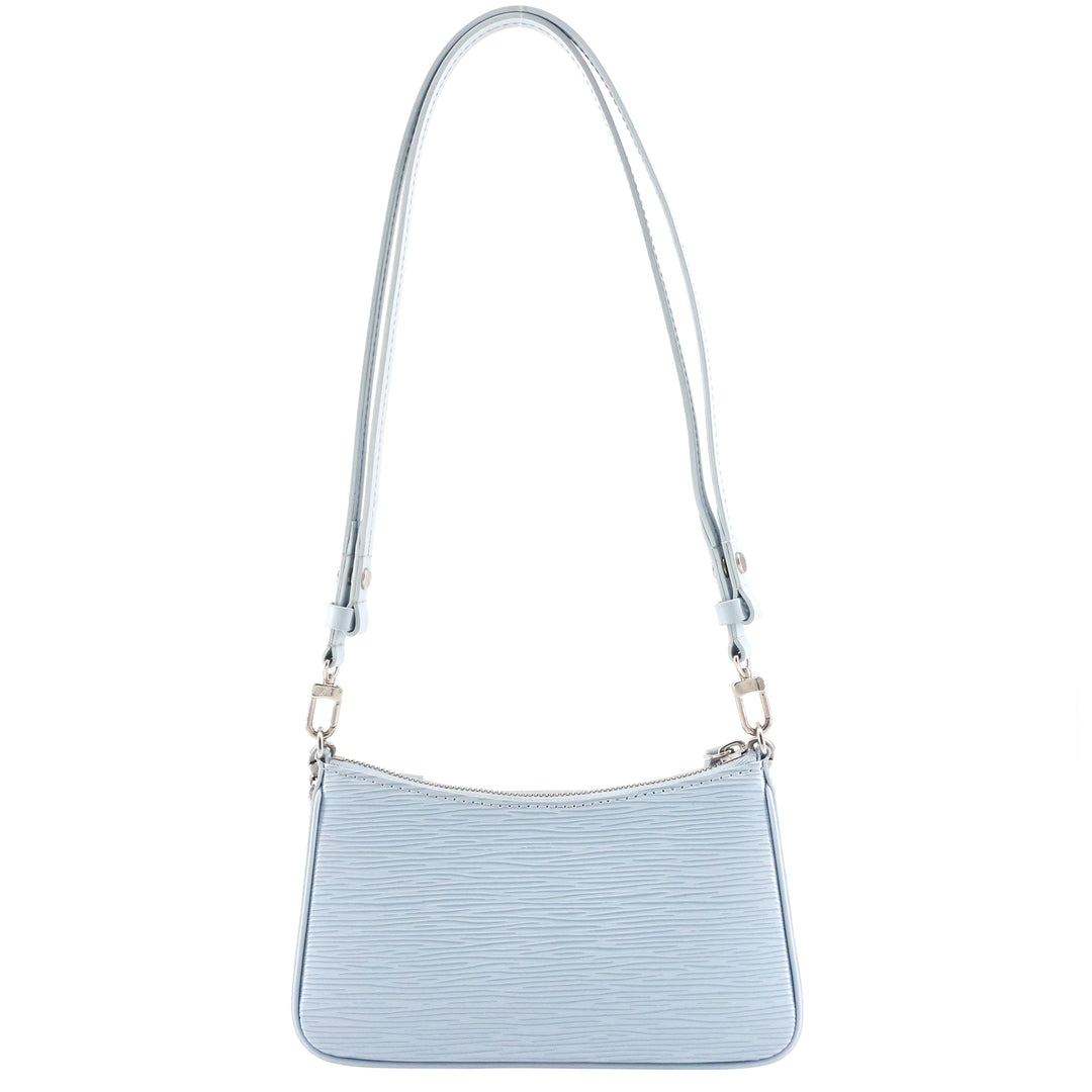 Easy Pouch on Strap Blue Epi Leather Bag