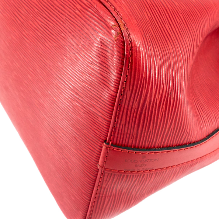 Noe Large Red Epi Leather Bag