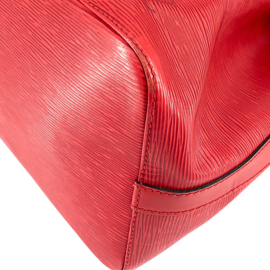 Noe Large Red Epi Leather Bag