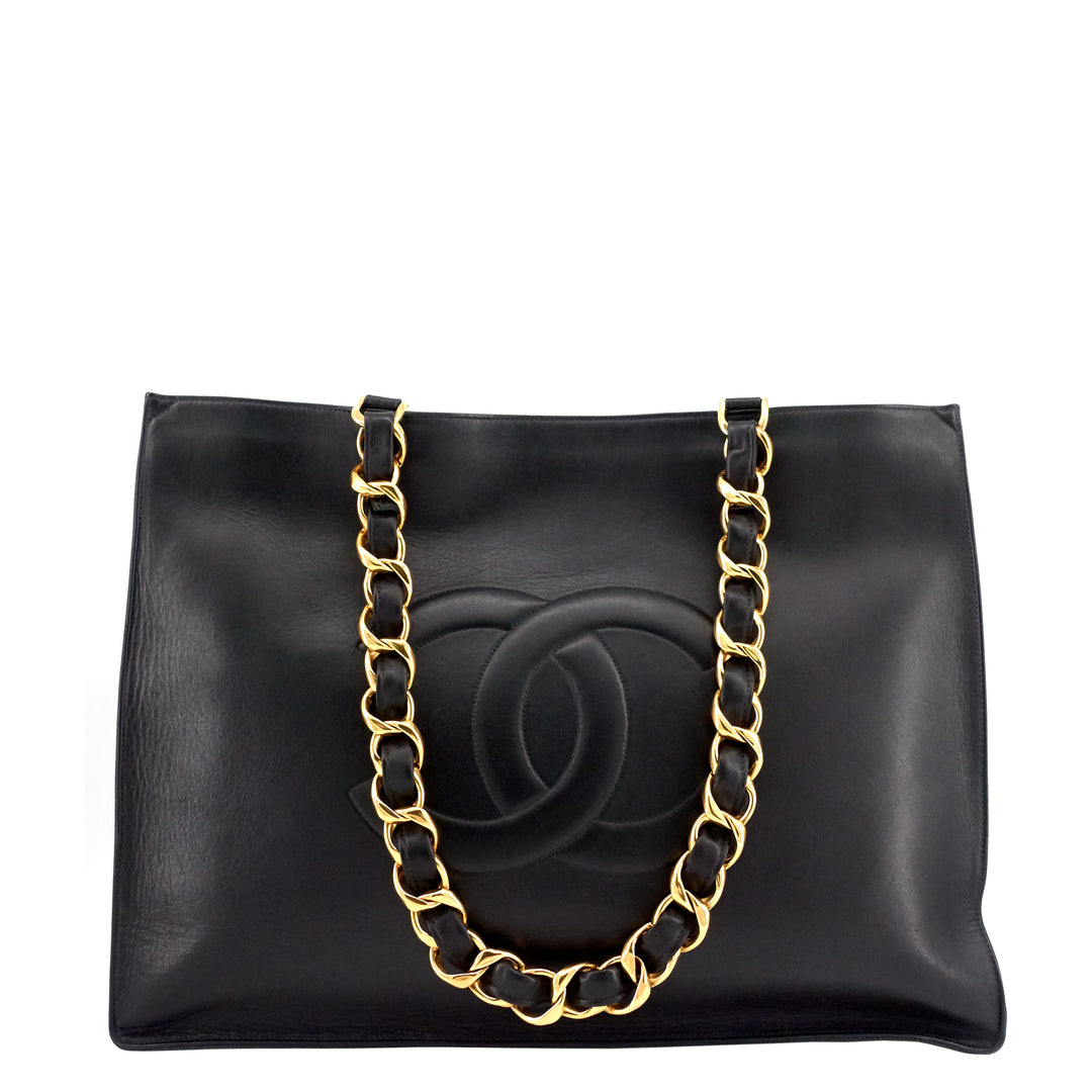 chanel bag black tote purse