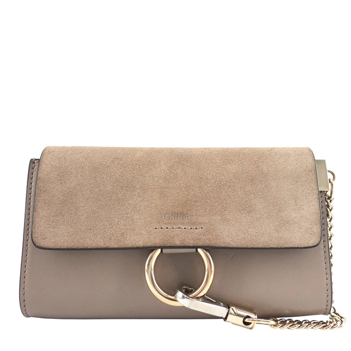 Faye Mini Leather and Suede Bag
