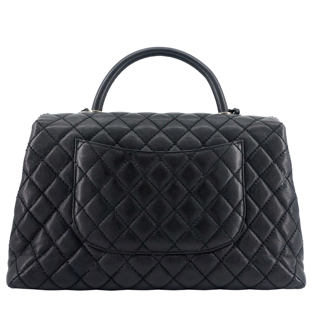 Chanel Coco Top Handle Medium Caviar Leather Bag – Poshbag Boutique