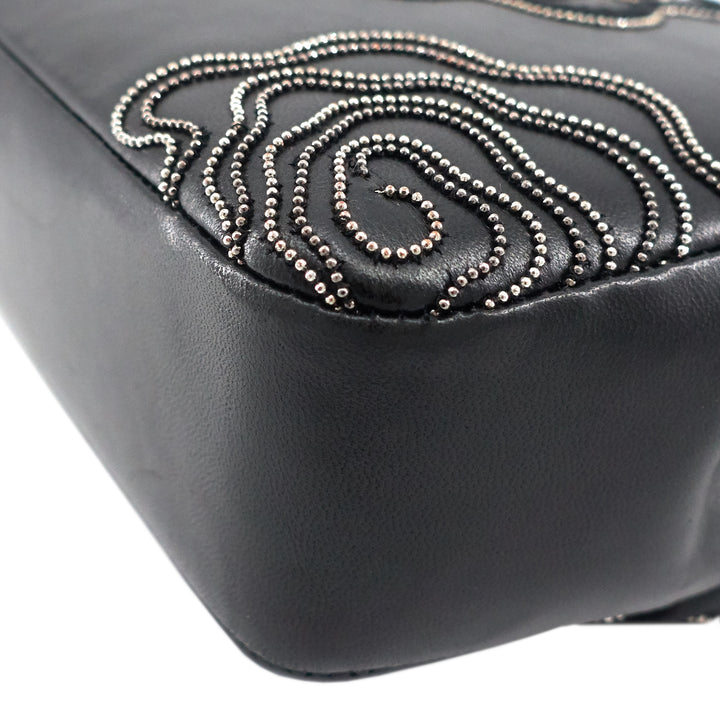 Embroidered Camellia Follies Medium Lambskin Leather Flap Bag