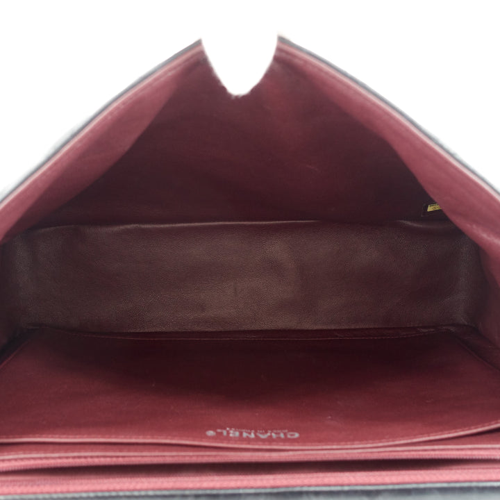 Classic Maxi Single Flap Lambskin Leather Bag