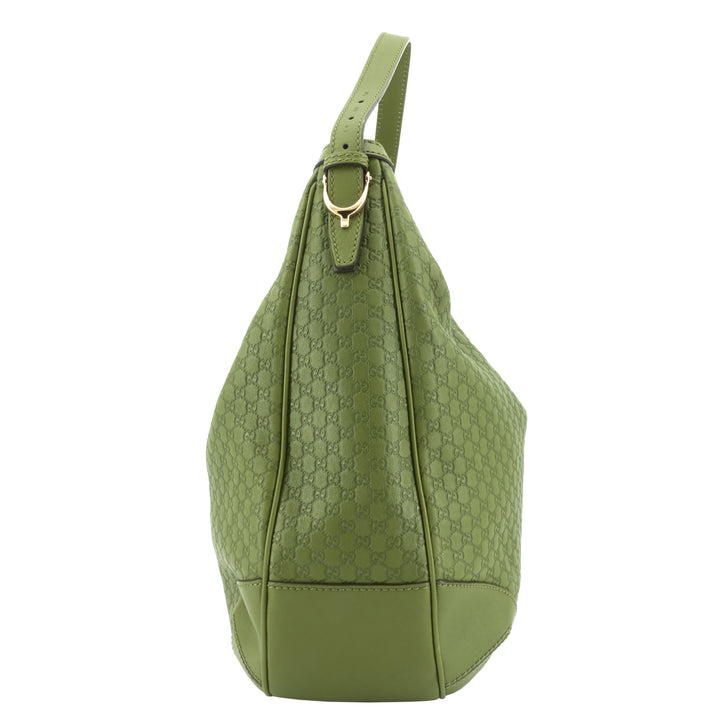 Nice Microguccissima Leather Hobo Bag