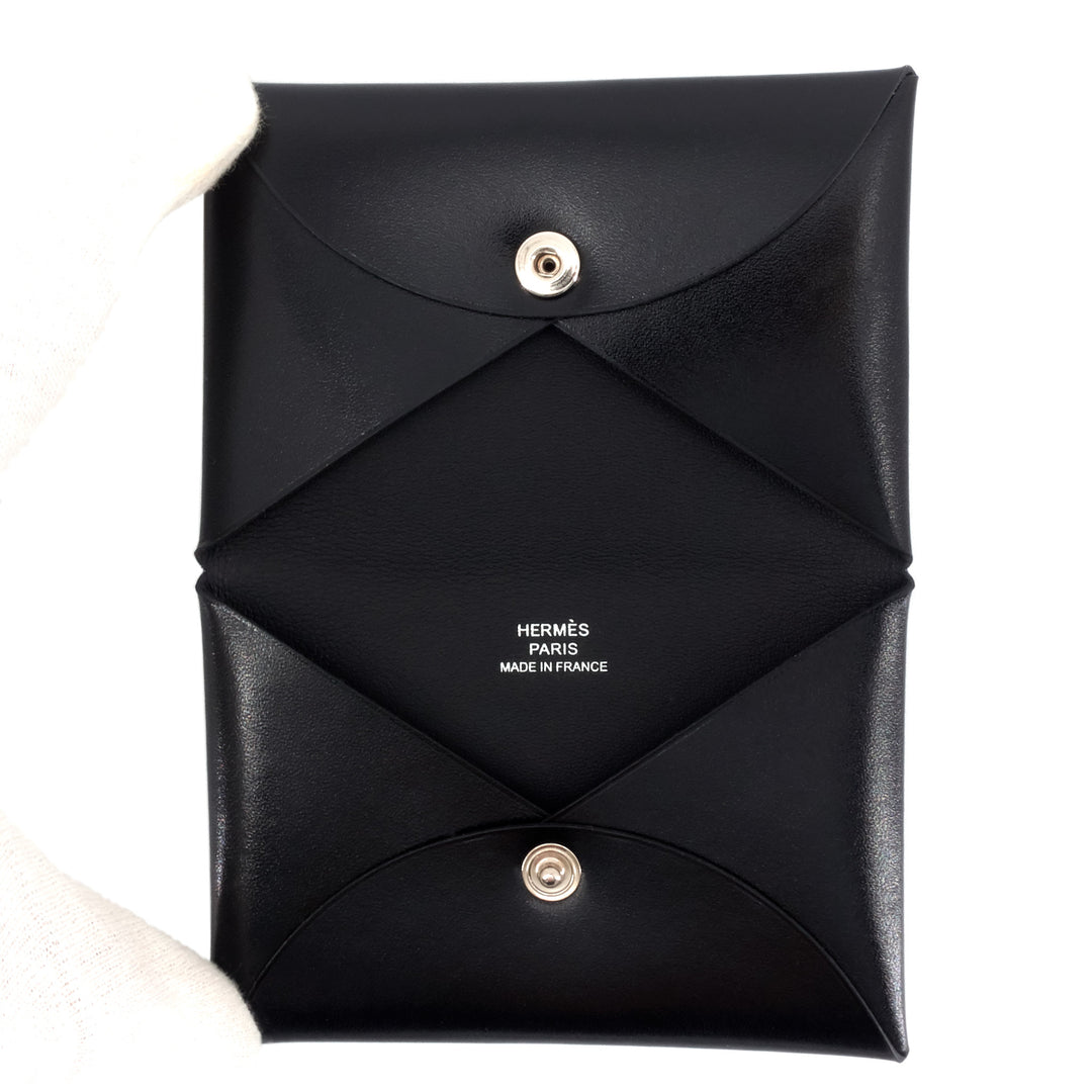 Calvi Box Calfskin Leather Card Holder