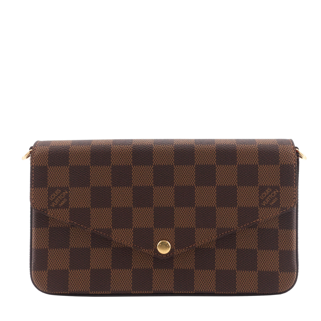 Félicie Pochette Damier Ebene Canvas Bag – Poshbag Boutique