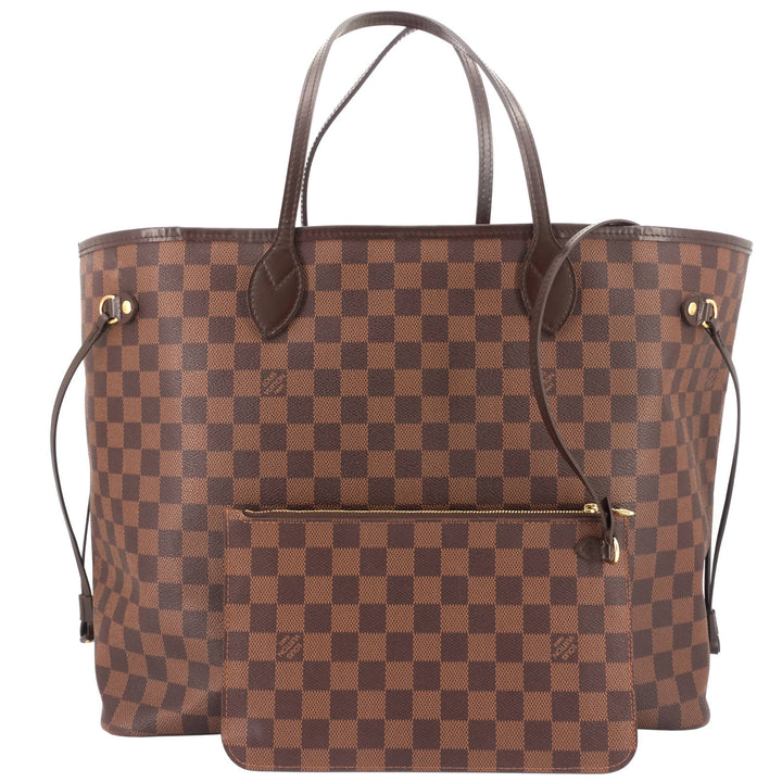 Neverfull GM Damier Ebene Canvas Bag with Pouch