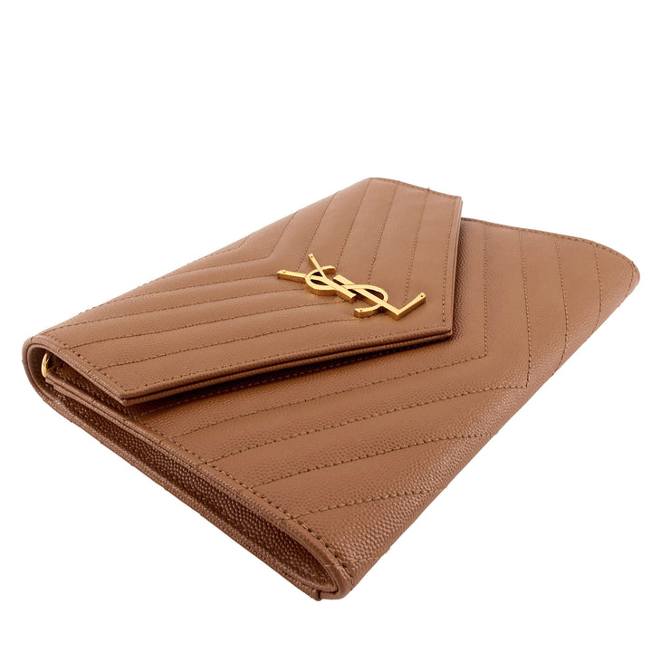 Cassandre Matelassé Grain de Poudre Leather Flap Pouch
