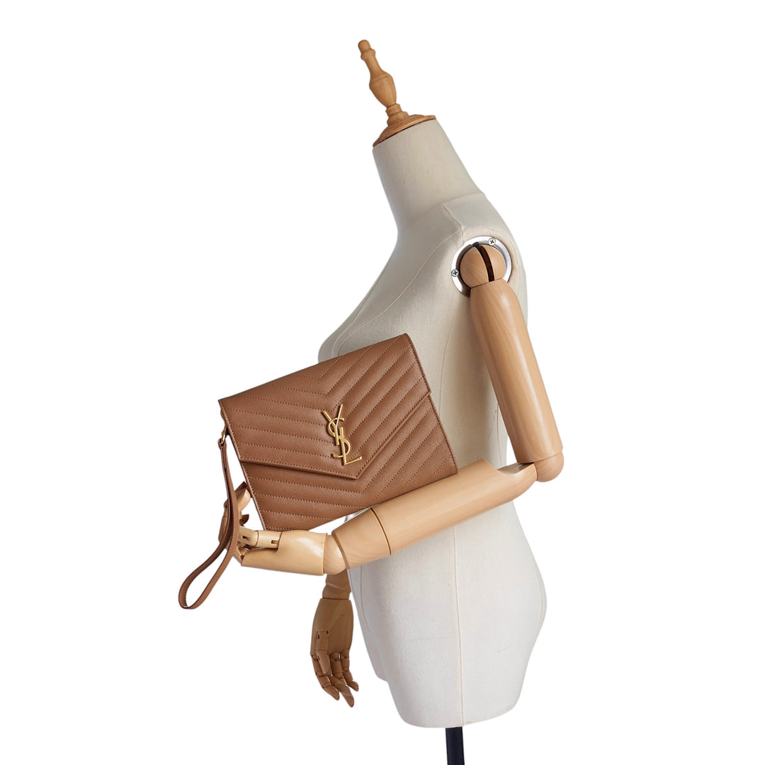 Cassandre Matelassé Grain de Poudre Leather Flap Pouch