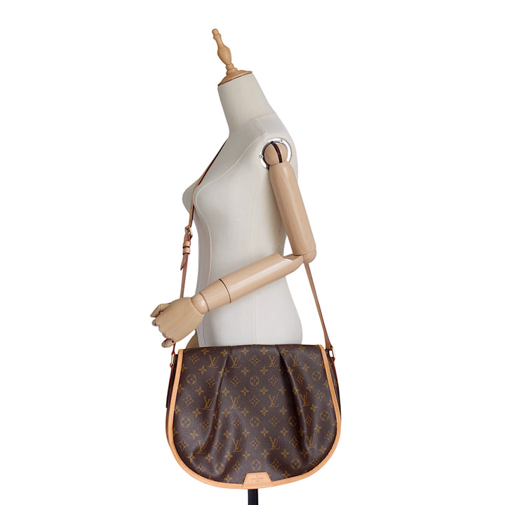 Menilmontant MM Monogram Canvas Shoulder Bag