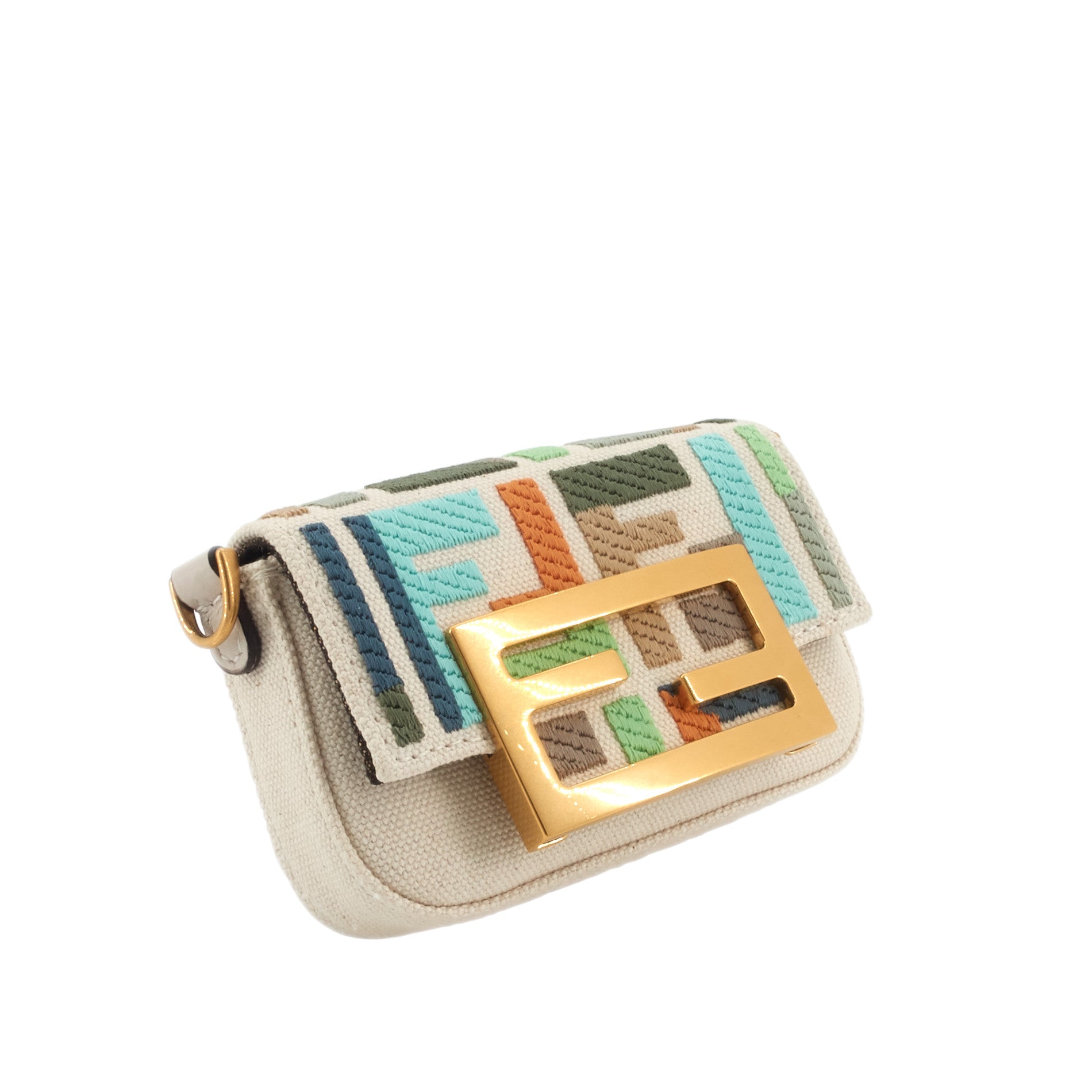 Fendi Nano Baguette Maxi Buckle Canvas Bag – Poshbag Boutique