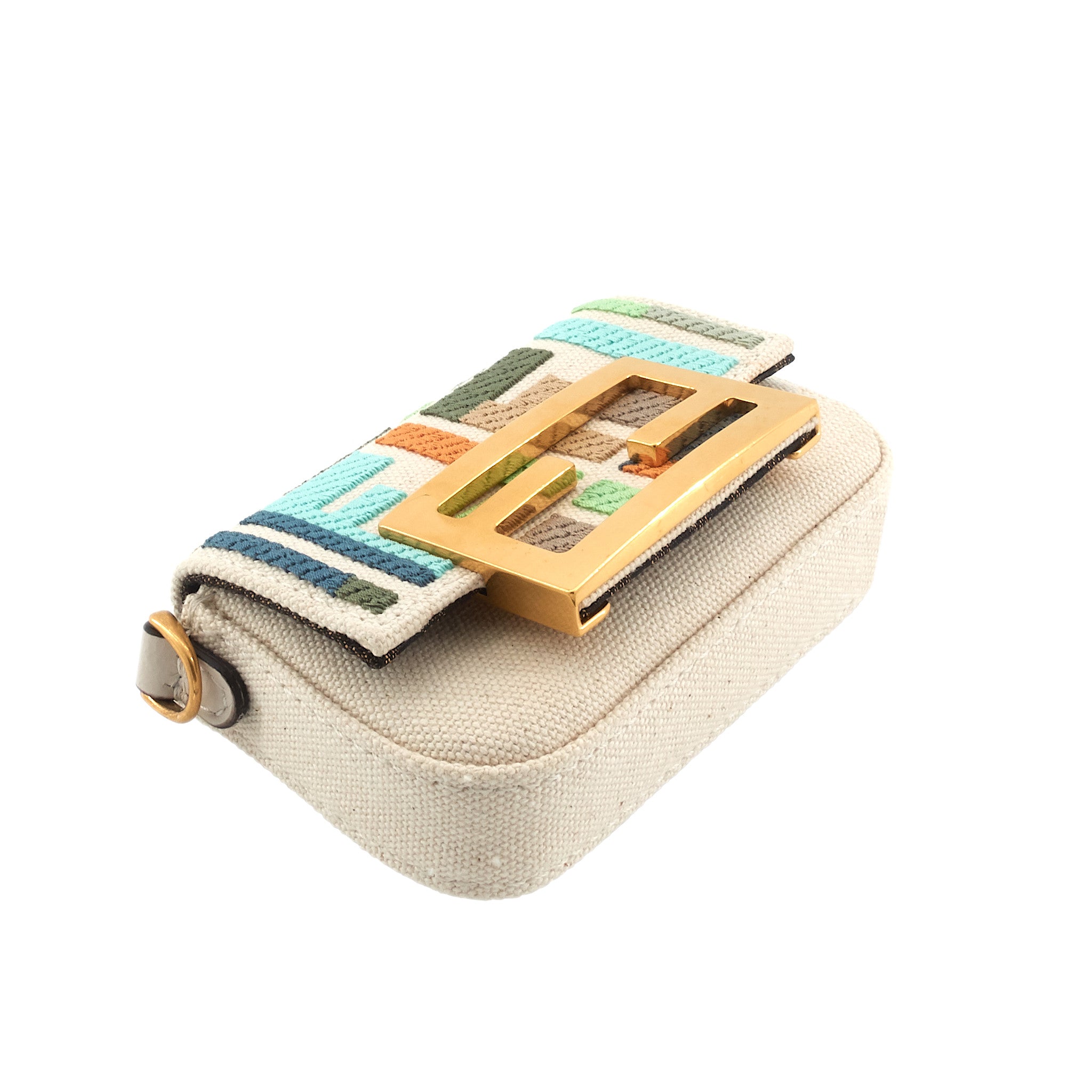 Fendi Nano Baguette Maxi Buckle Canvas Bag – Poshbag Boutique