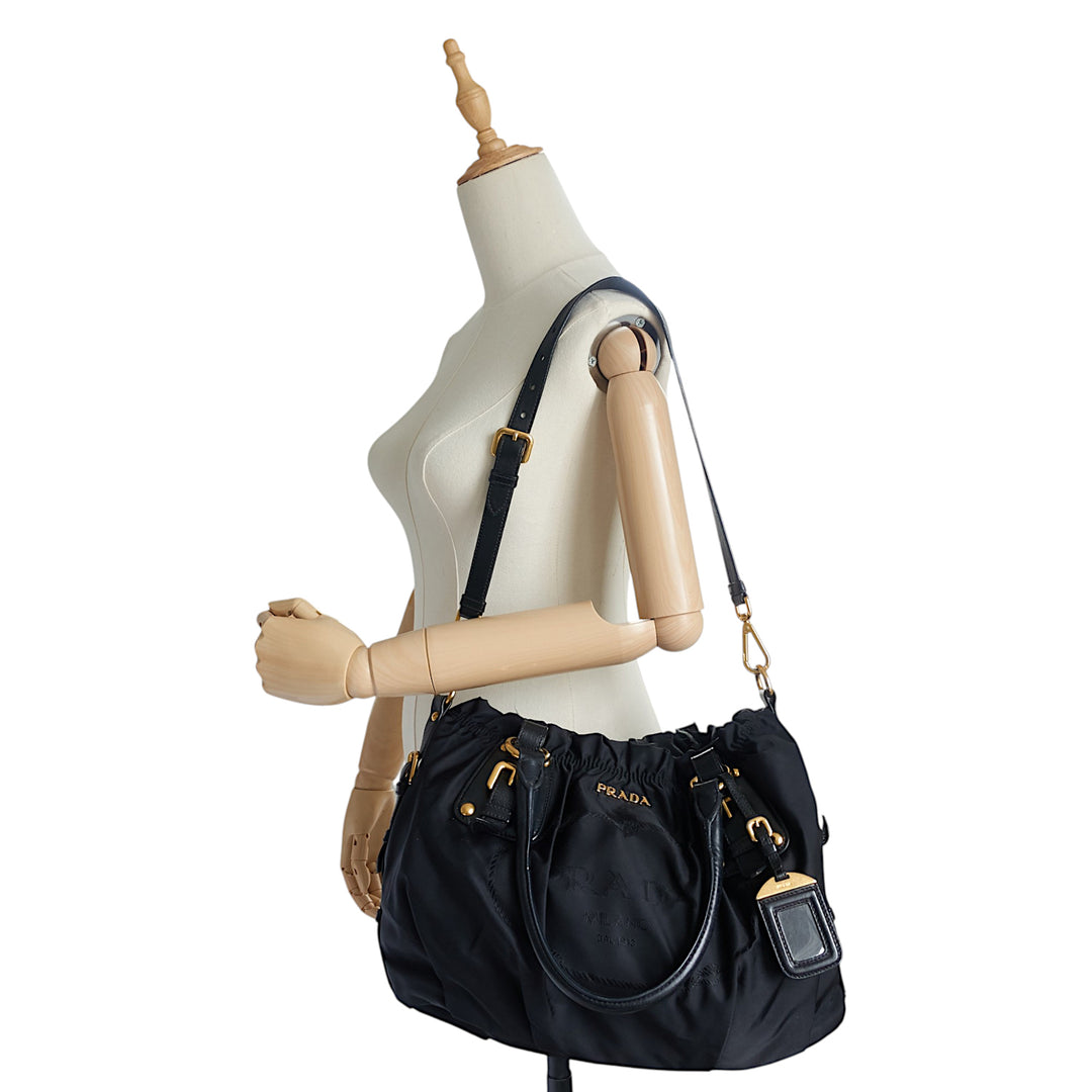 Tessuto Nylon Jacquard Tote Bag