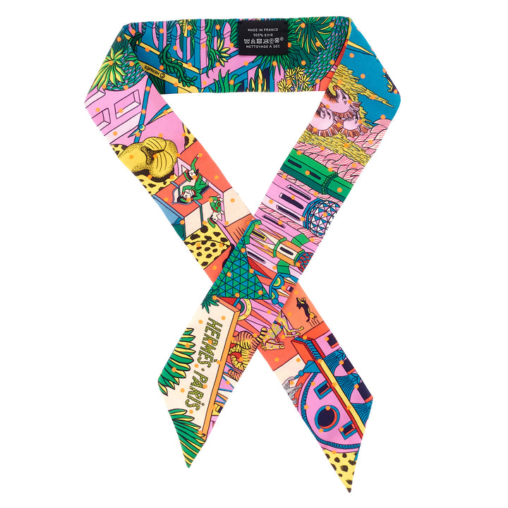 Animapolis Plumetis Silk Twilly Scarf