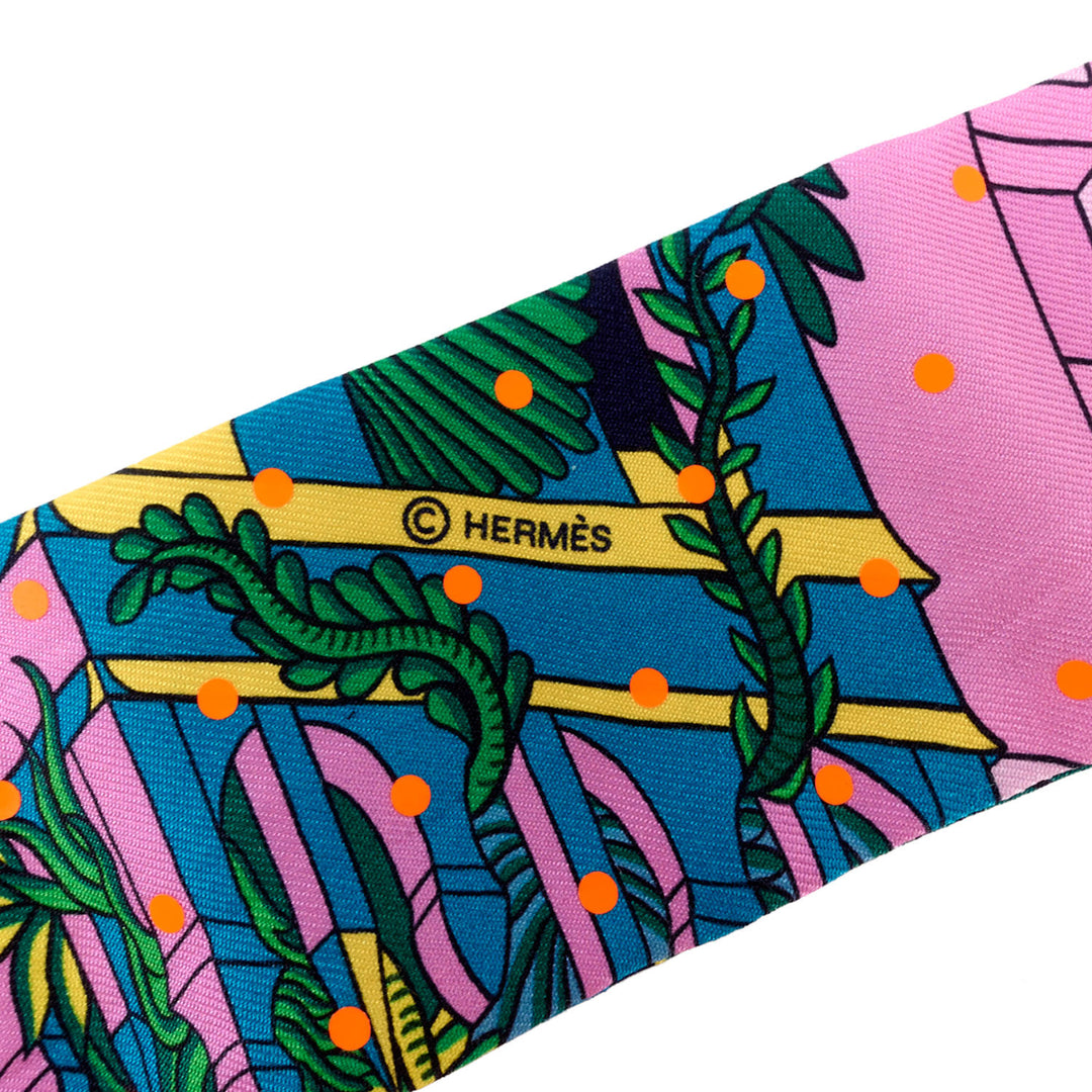 Animapolis Plumetis Silk Twilly Scarf