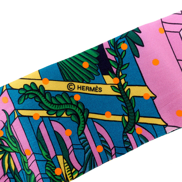 Animapolis Plumetis Silk Twilly Scarf